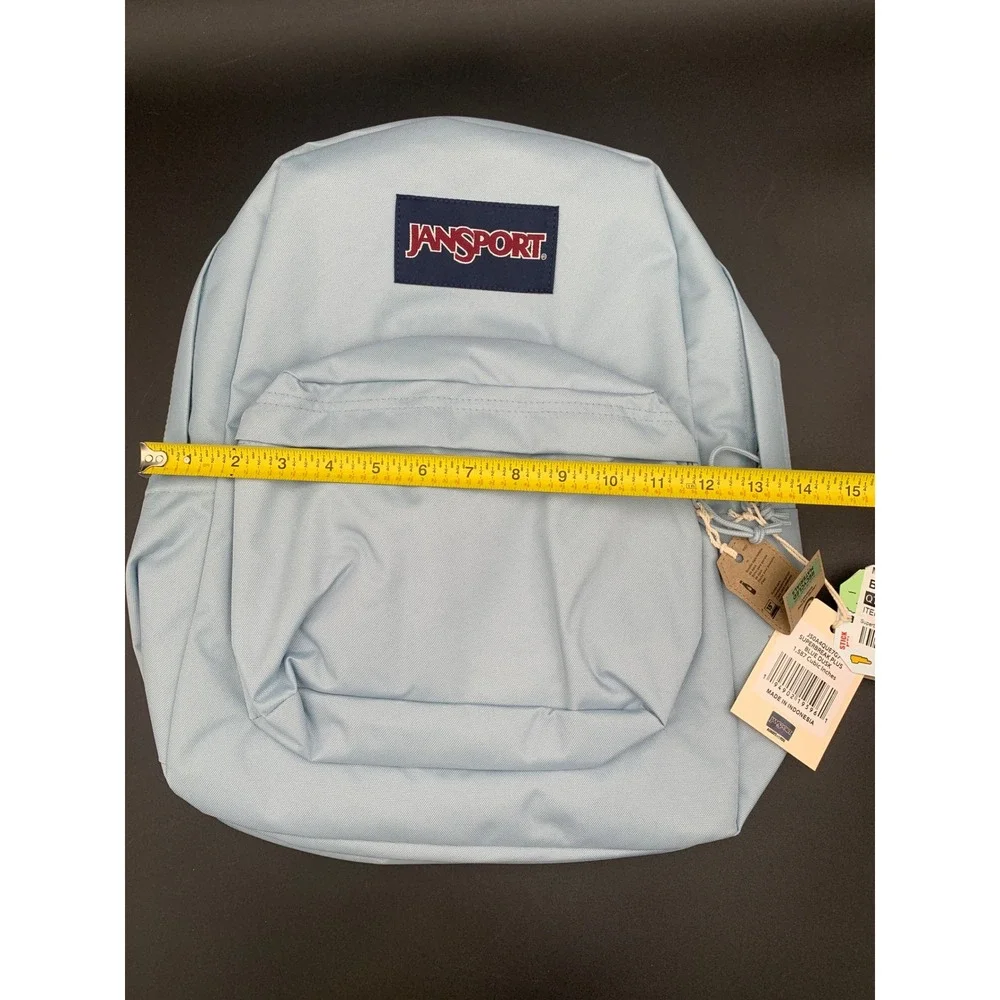 JanSport SuperBreak Plus Backpack Blue Dusk JS0A4QUE7G5 Laptop Sleeve NWT